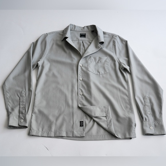 NWOT TODD SNYDER Fine Wool Light Gray Button Up - Picture 1 of 10
